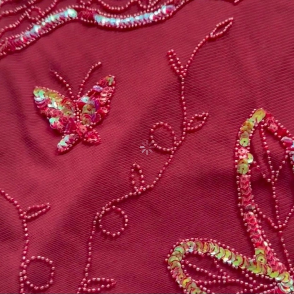 vintage y2k butterfly beaded sequin tank top fairycore pinterest ibiza summer - Picture 7 of 7